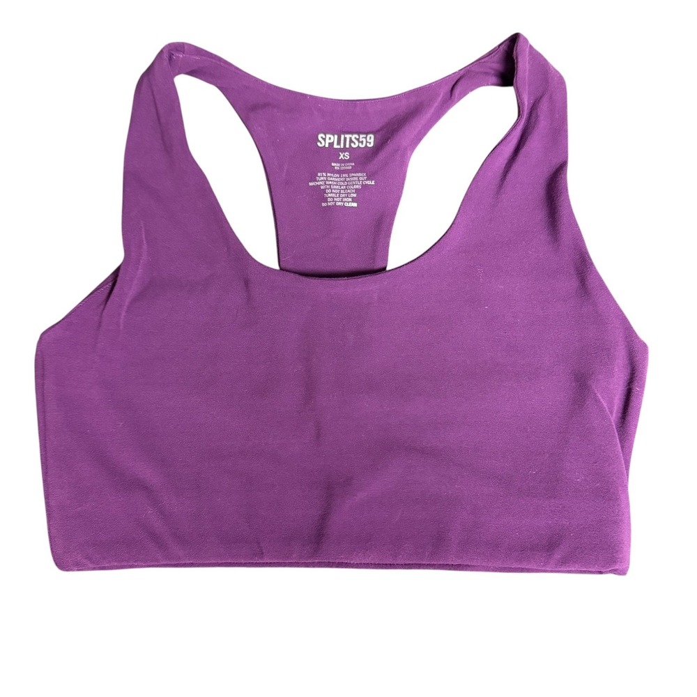 Splits59 Purple Racerback Sports Bra XS